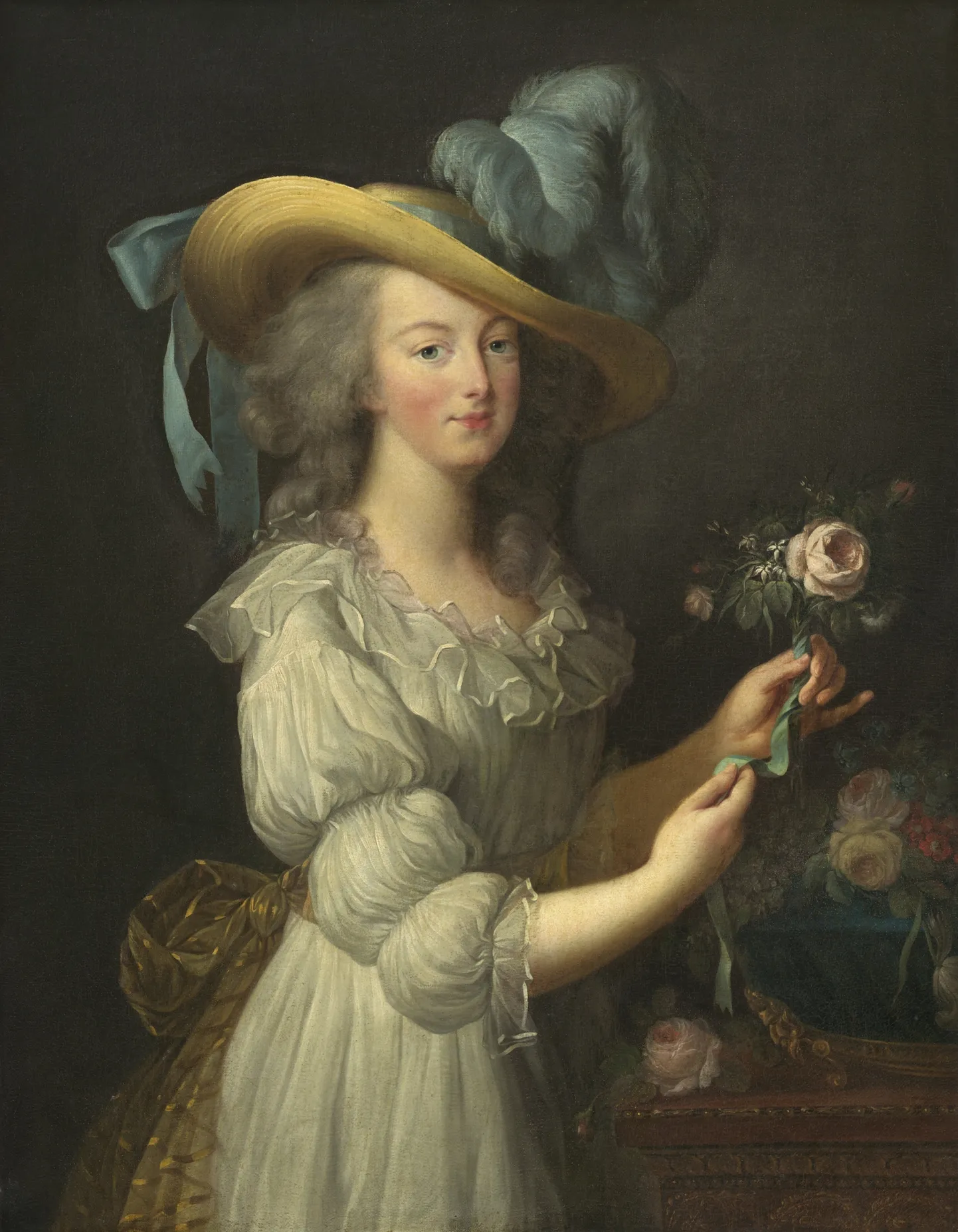 Prantsuse kuninganna Marie-Antoinette kunstnik Elisabeth-Louise Vigee Le Bruni 1783. aasta õlimaalil