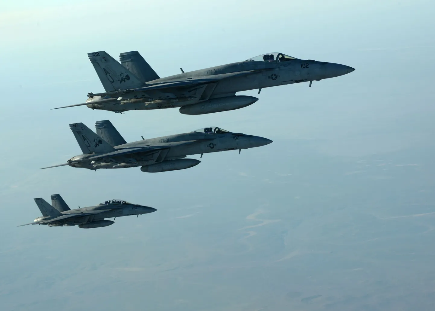 USA hävitajad F-18 Super Hornet.