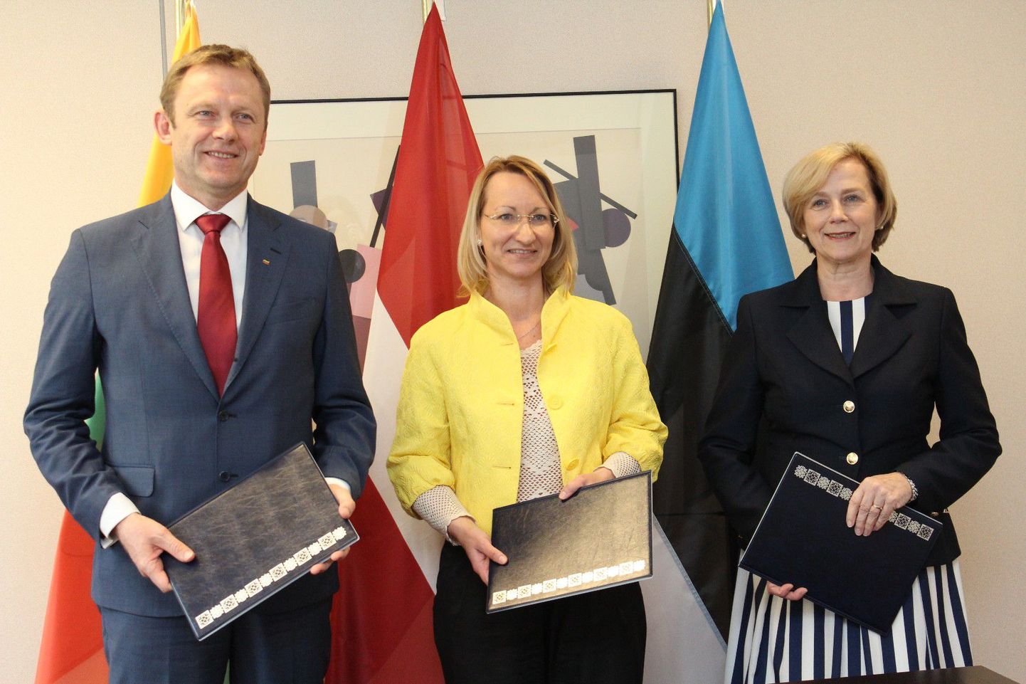 Eesti, Läti ja Leedu kultuuriministrid.