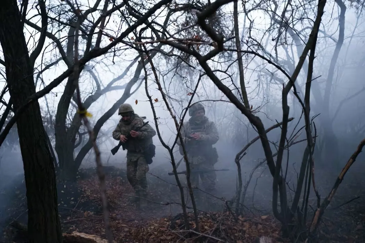 Ukraina sõdurid Donetski oblastis.