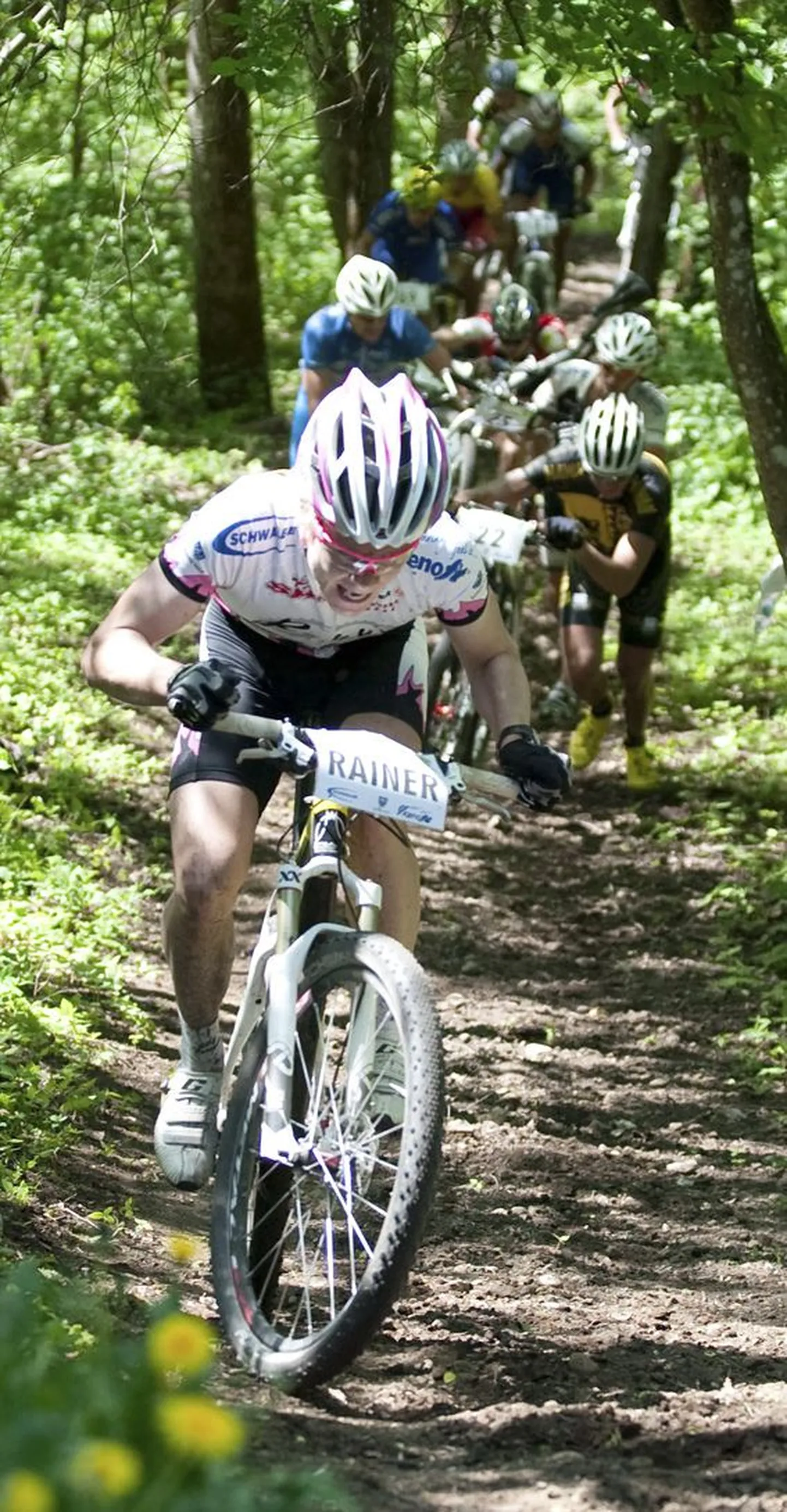 U23 klassis esikoha pälvinud Rainer Neidra maratonirajal rühkimas.