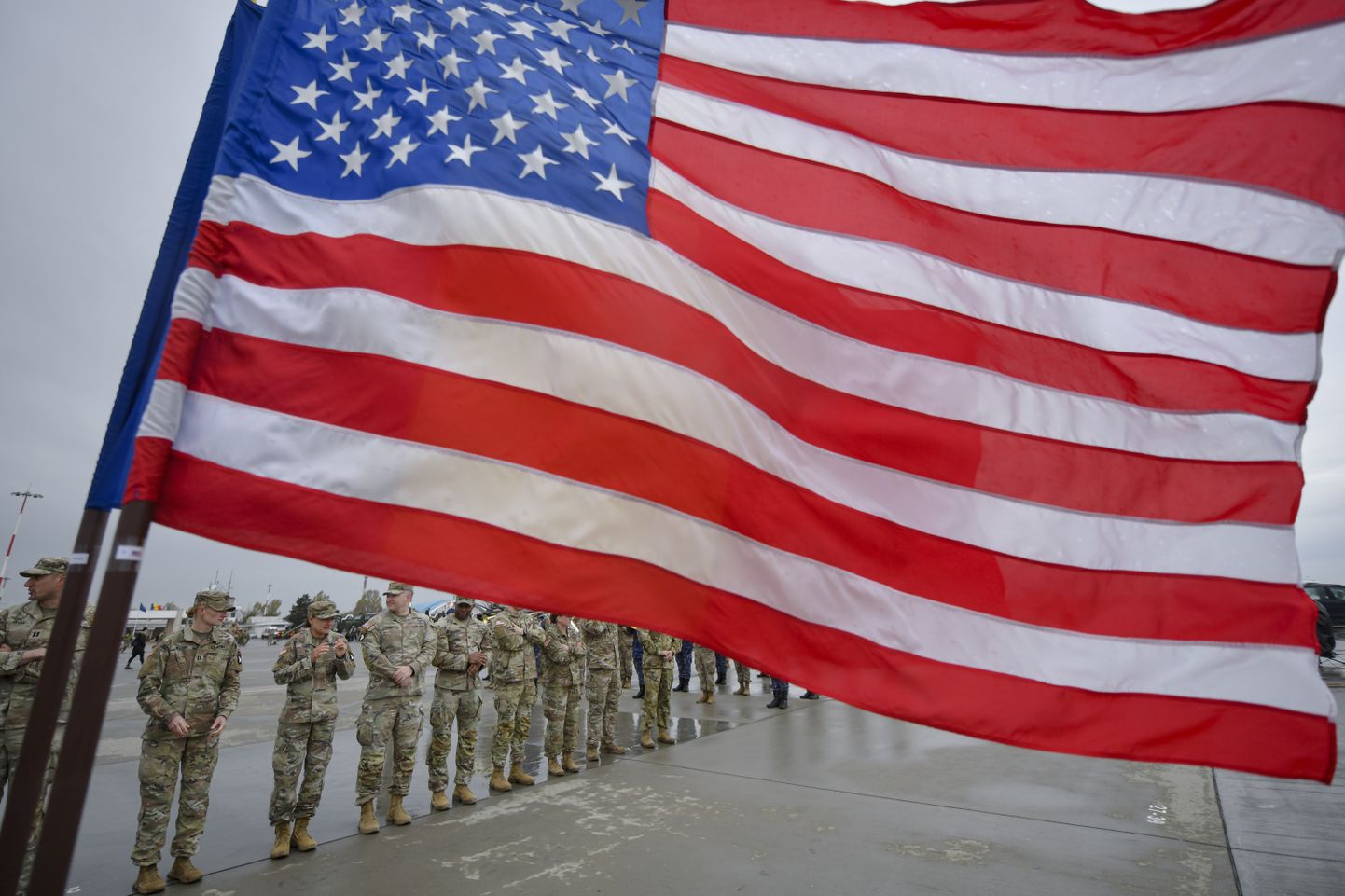 USA lipp ja ameerika sõdurid. Pilt on illustreeriv.