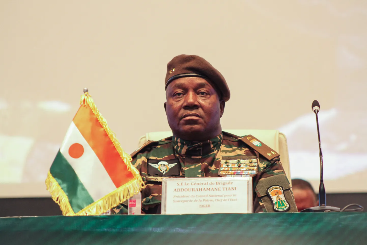Nigeri huntajuht kindral Abdourahamane Tiani.