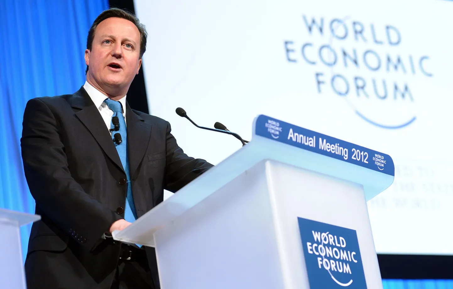David Cameron majandusfoorumil.