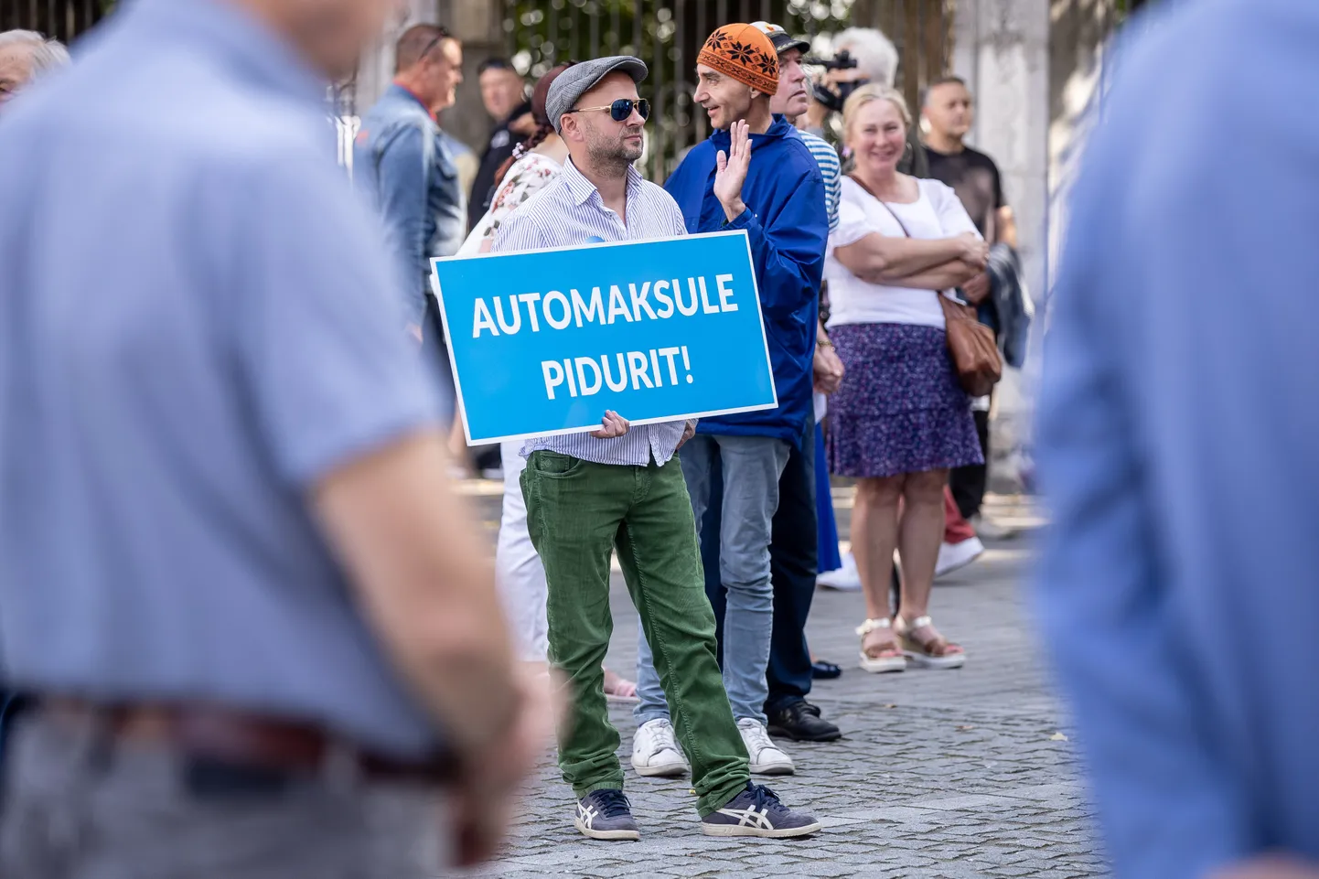 Isamaa korraldatud meeleavaldus automaksu vastu 11. septembril.