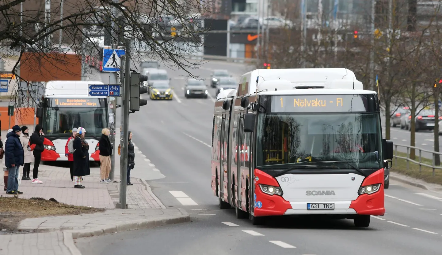 Liinidel 1, 2 ja 4 pikeneb busside intervall 20 minutini.