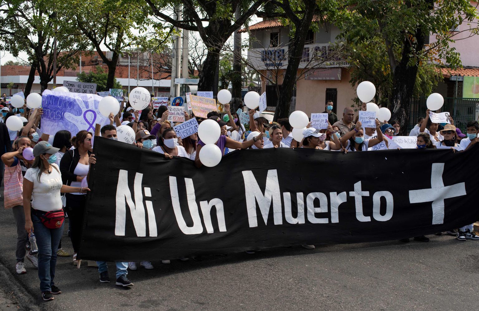 Meeleavaldus naistevastase vägivalla vastu Venezuelas.
