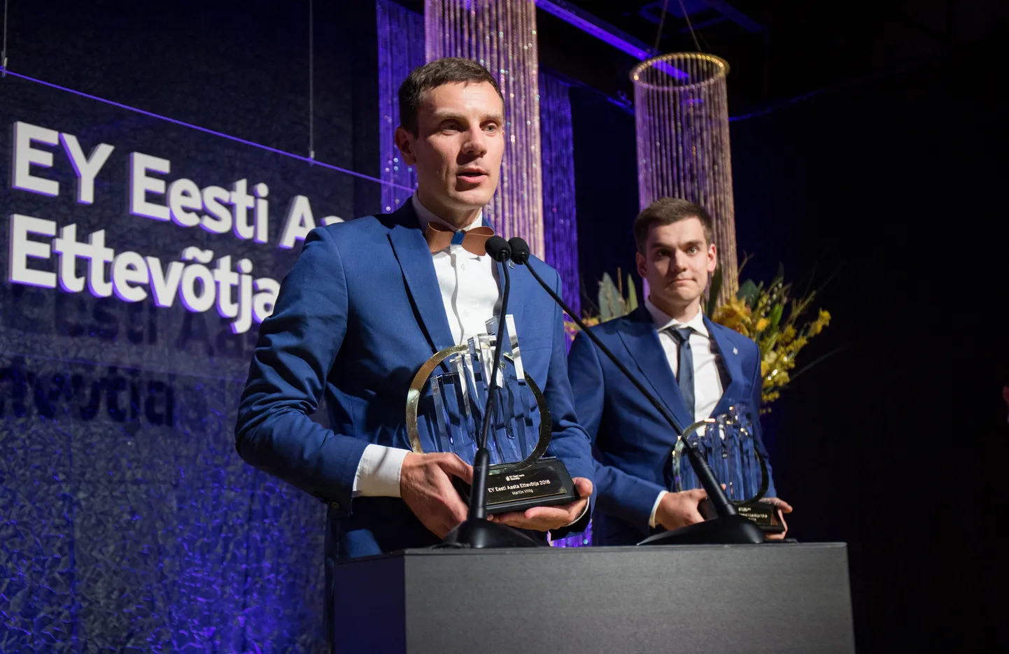 Ernst&Youngi aasta ettevõtja gala toimus 15. märtsil Kultuurikatlas. Aasta ettevõtjad Martin Villig (vasakul) ja Markus Villig (Taxify OÜ).