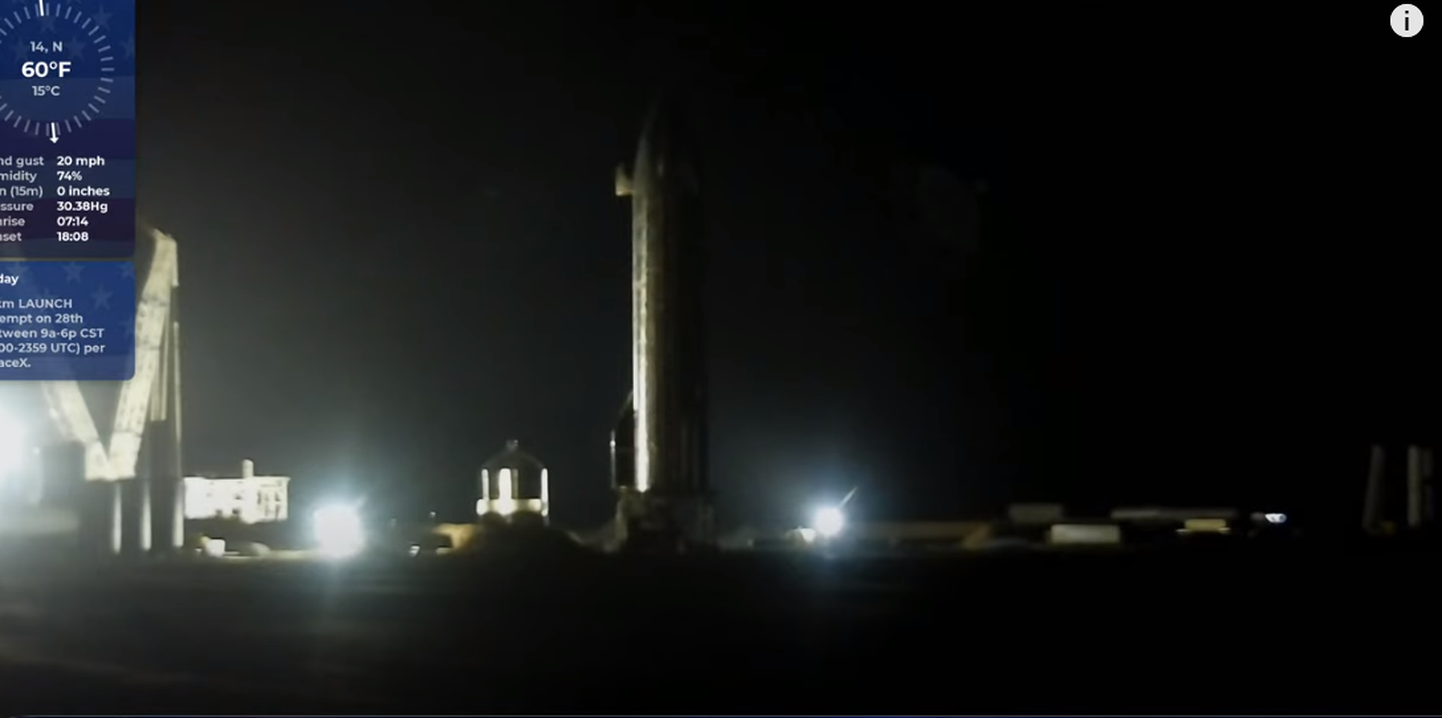 SpaceX Starship transpordisüsteemi prototüüp SN9 stardi ootel USAs Lõuna-Texases Boca Chicas