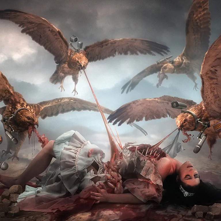 Kristīne mākslinieka Artūra Bērziņa ekskluzīvā digitālo foto gleznā "Dzeltenie putni" 