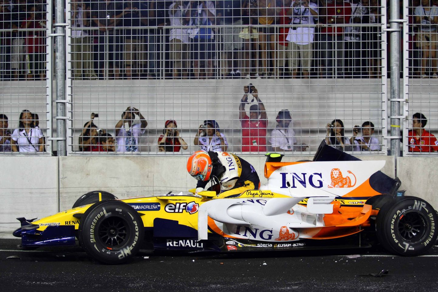 Nelson Piquet eelmise aasta Singapuri etapil.