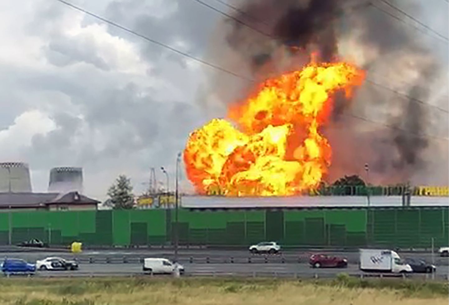 Soojuselektrijaama tulekahju Moskva oblastis.