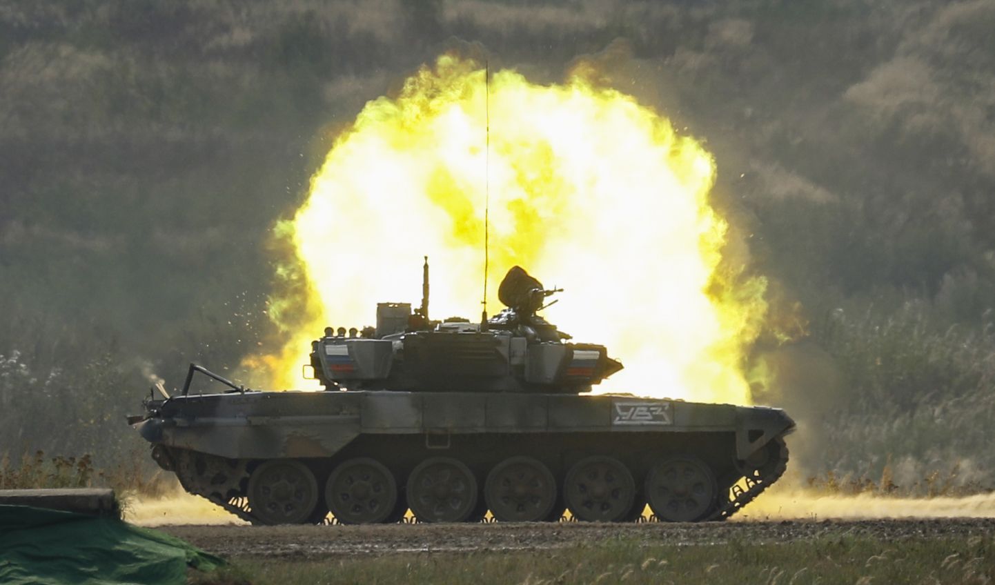 Vene tank T-72 B3 sõjamängudel ARMI-2022 Moskva lähistel 27. august 2022.