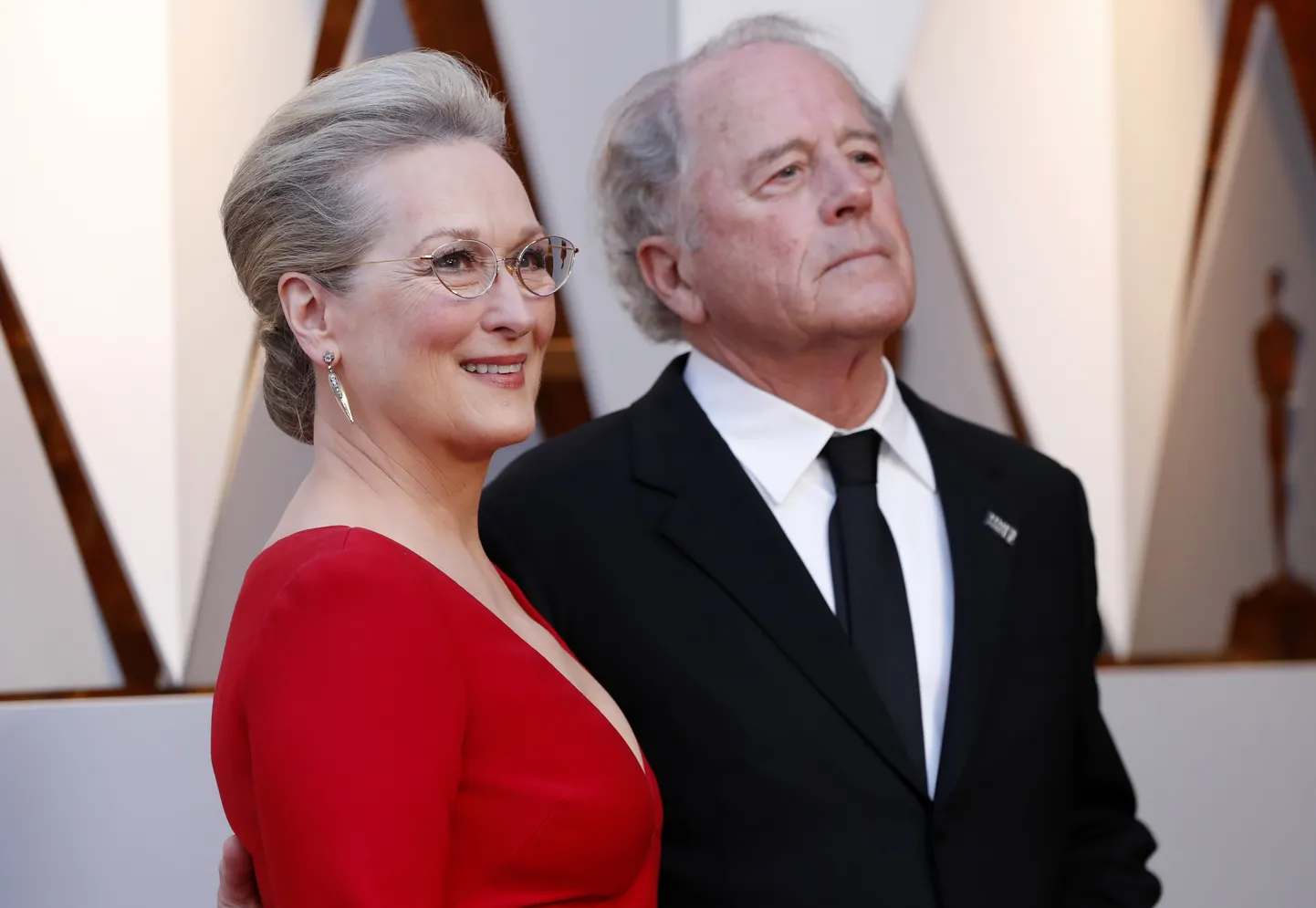 Meryl Streep koos abikaasa Don Gummeriga 2018. aastal Oscarite jagamisel.