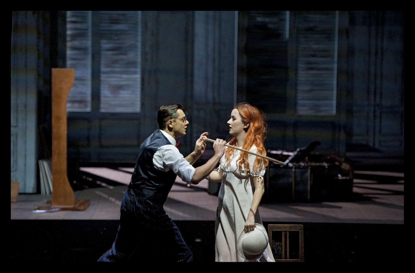 Lauri Vasara debüüt Figarona Berliinis – Wolfgang Amadeus Mozarti looming on ka häälele kasulik, sest seda muusikat peab väga distsiplineeritult laulma, räägib laulja. Lisaks Figarole on pildil Susanna, keda kehastab Anna Prohaska.