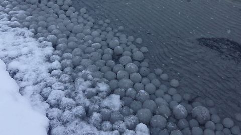FOTOD ⟩ Saabunud pakane tõi Tallinna lähistel randa jääpallid