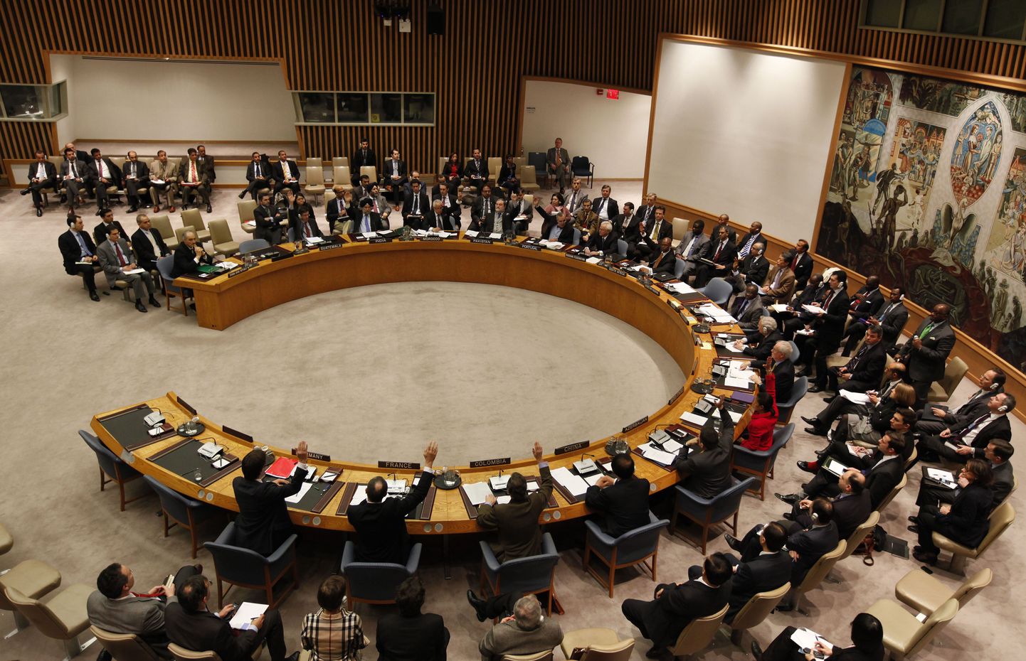 ÜRO Julgeolekunõukogu tänasel hääletusel.