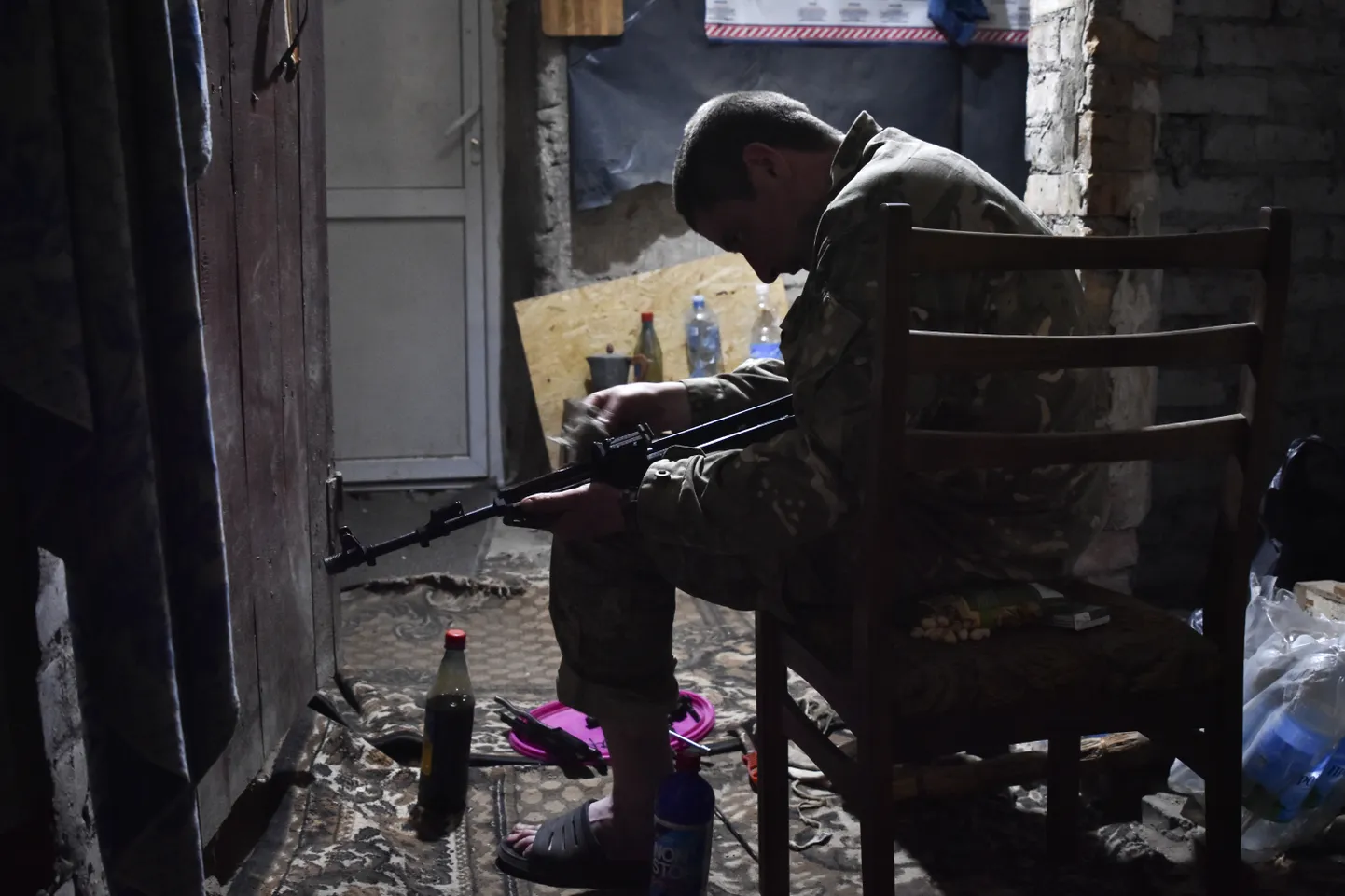 Ukraina sõdur Zaporižžja oblastis rindel. Foto on illustratiivne.