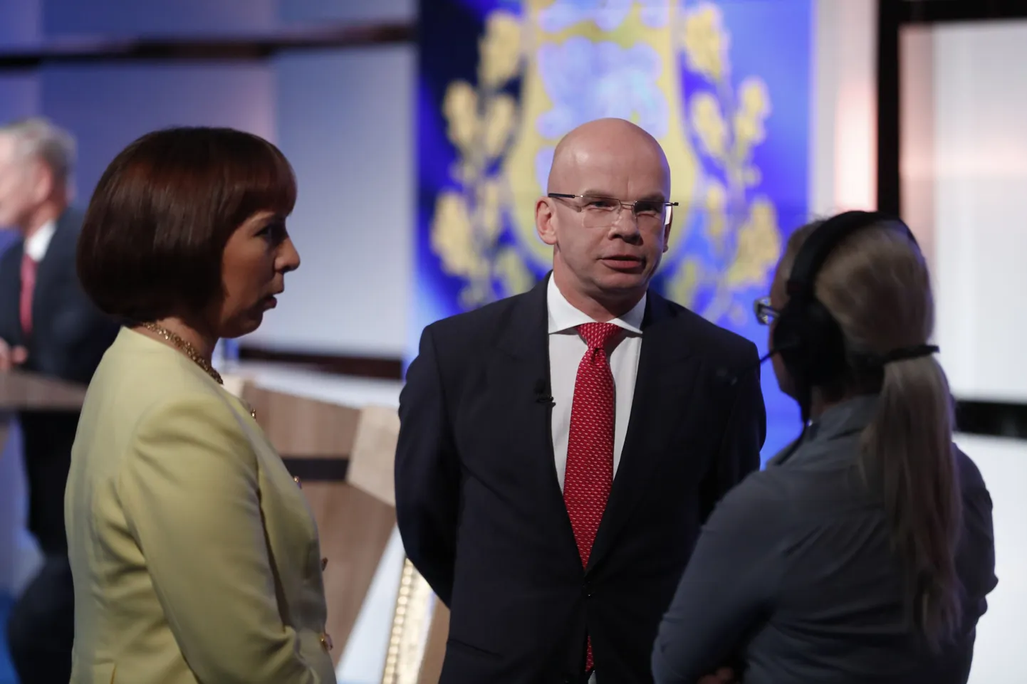 ETV teledebatis astuvad üles presidendiks pürgijad Mailis Reps, Allar Jõks, Eiki Nestor ja Siim Kallas.