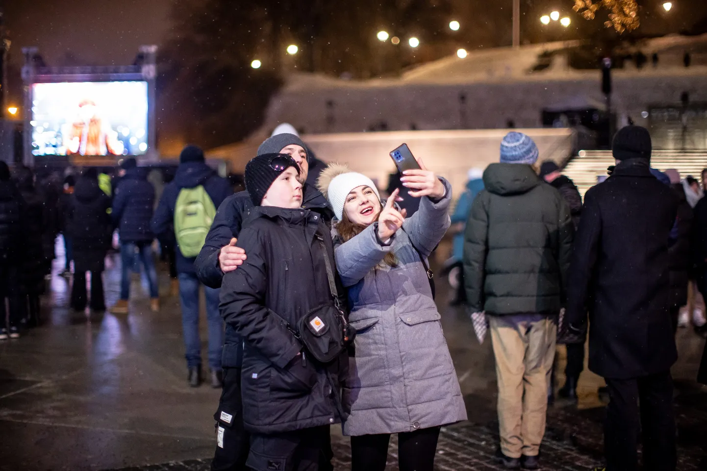 Жители Таллинна встречают Новый год.