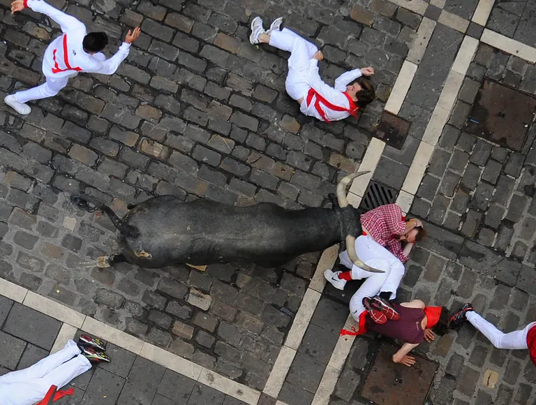 Hispaania San Fermini Pamplona härjajooks