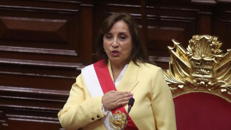 Приняв присягу, Дина Болуарте призвала к политическому перемирию в Перу