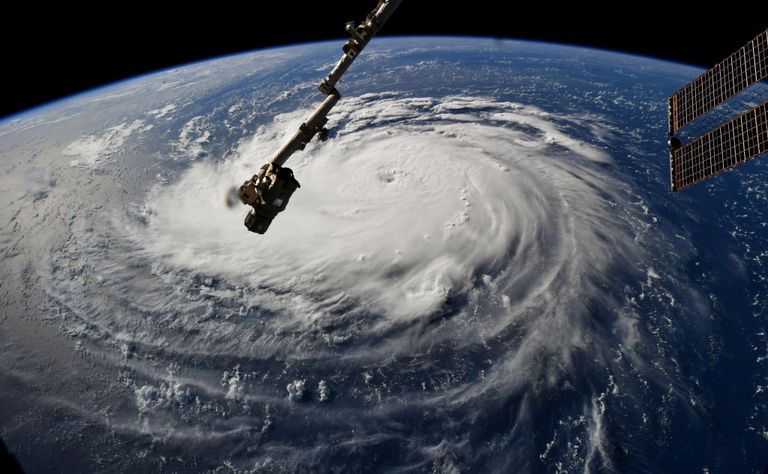Eile tehtud satelliidipilt orkaanist Florence. 