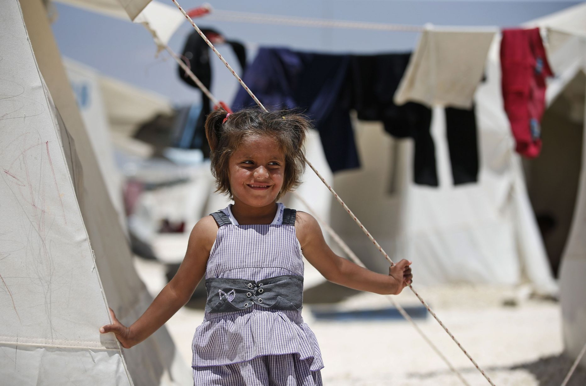 Süüria tüdruk Suruci pagulaslaagris Türgis.