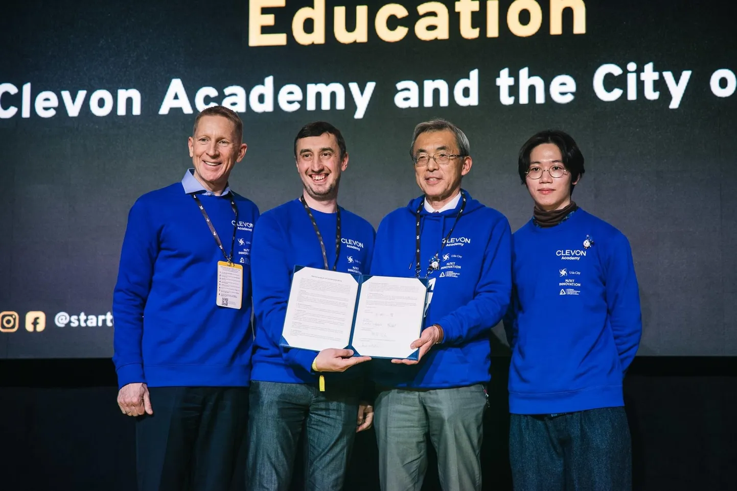 Ettevõtluskõrgkool Mainor ja Jaapani Uda linn leppisid kokku, et Clevoni akadeemia hakkab järgmisel aastal õpetama 20 jaapanlast. Leping allkirjastati ärifestivalil sTARTUp Day.
