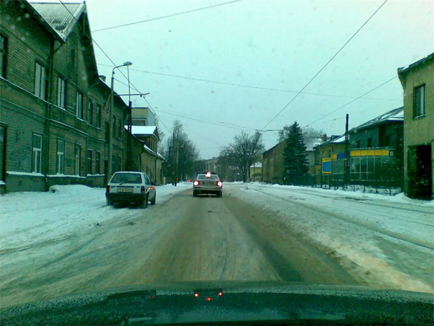 Снег на улицах Риги