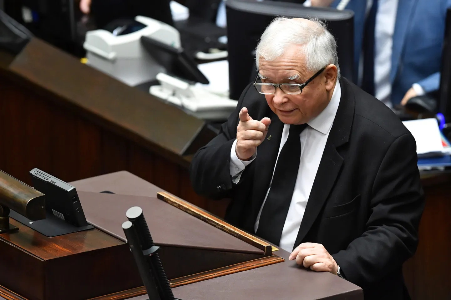 Poola võimupartei Seadus ja Õiglus (PiS) liider Jarosław Kaczyński.