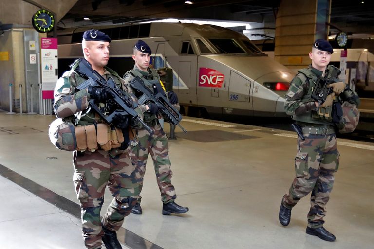 Prantsusmaa sõdurid patrullimas.