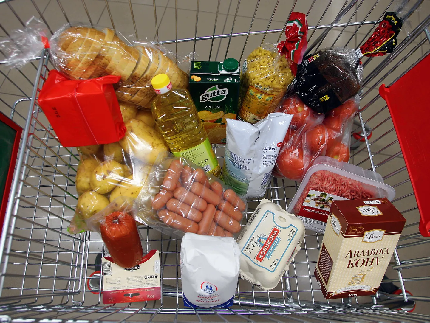 Продуктовая корзина. Иллюстративное фото.