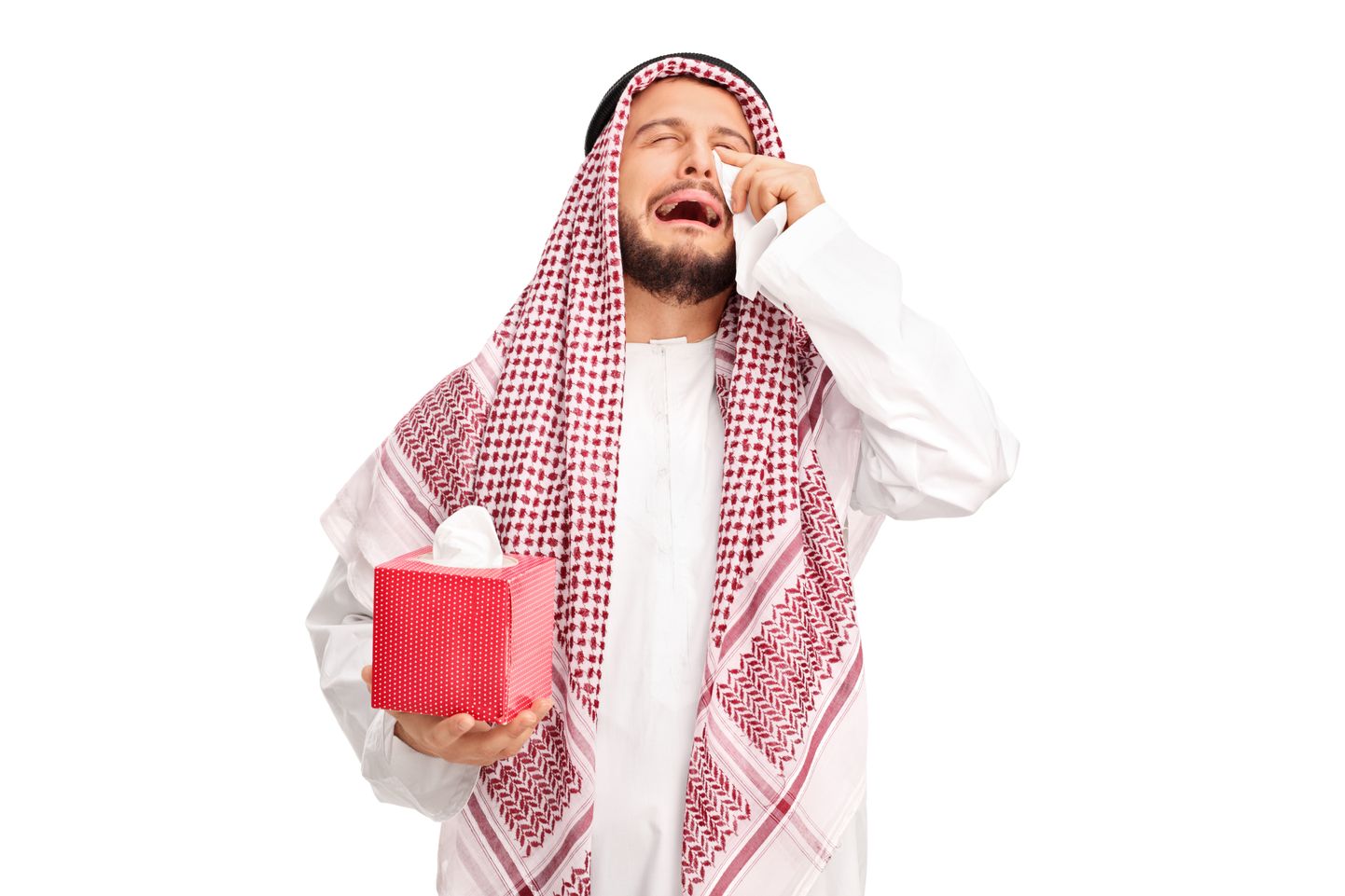Арабский шейх плачет. Иллюстративное фото
