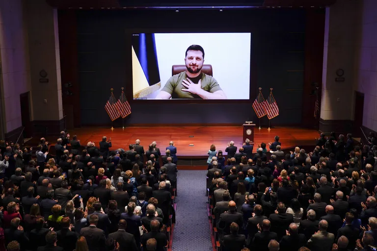 Ukraina president Volodõmõr Zelenskõi pidas 16. märtsil 2022 kõne USA kongressile