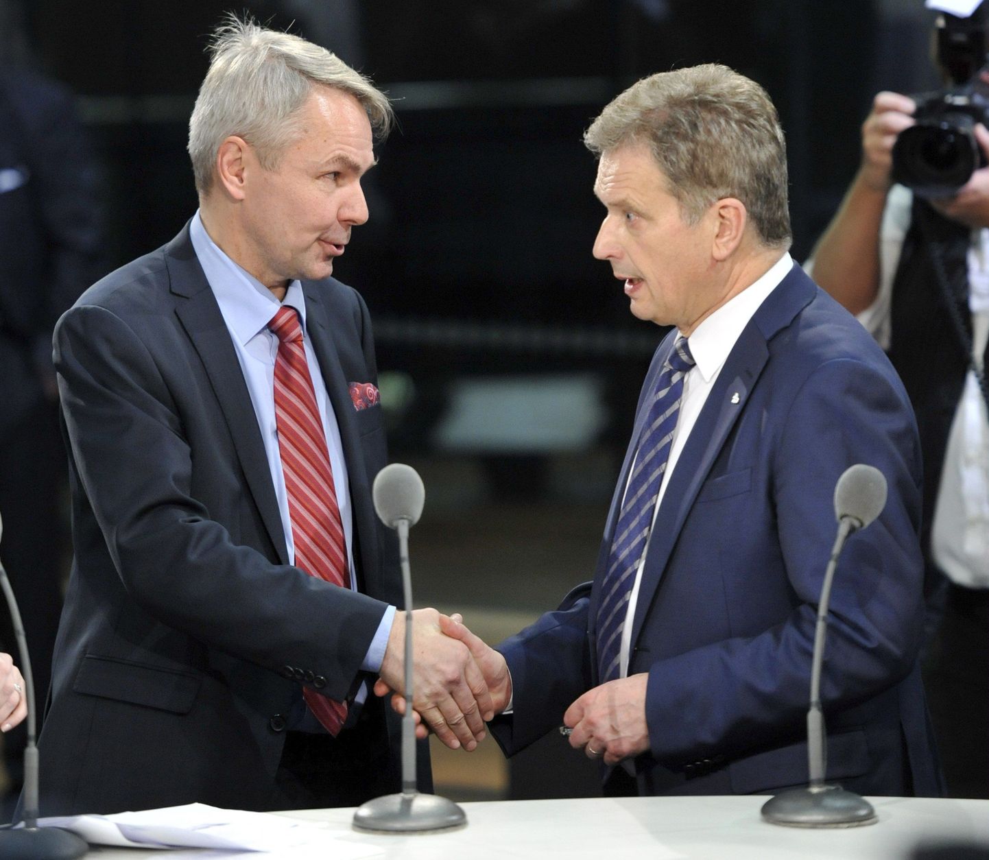 Soome presidendivalimiste teise vooru jõudsid Sauli Niinistö (paremal) ja Pekka Haavisto.