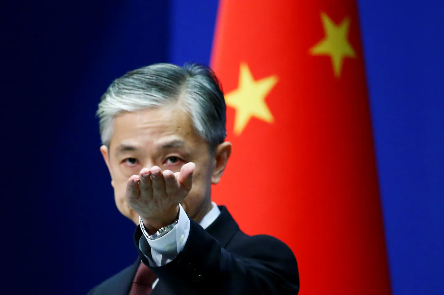 Hiina välisministeeriumi pressiesindaja Wang Wenbin Pekingis 27. juulil 2020