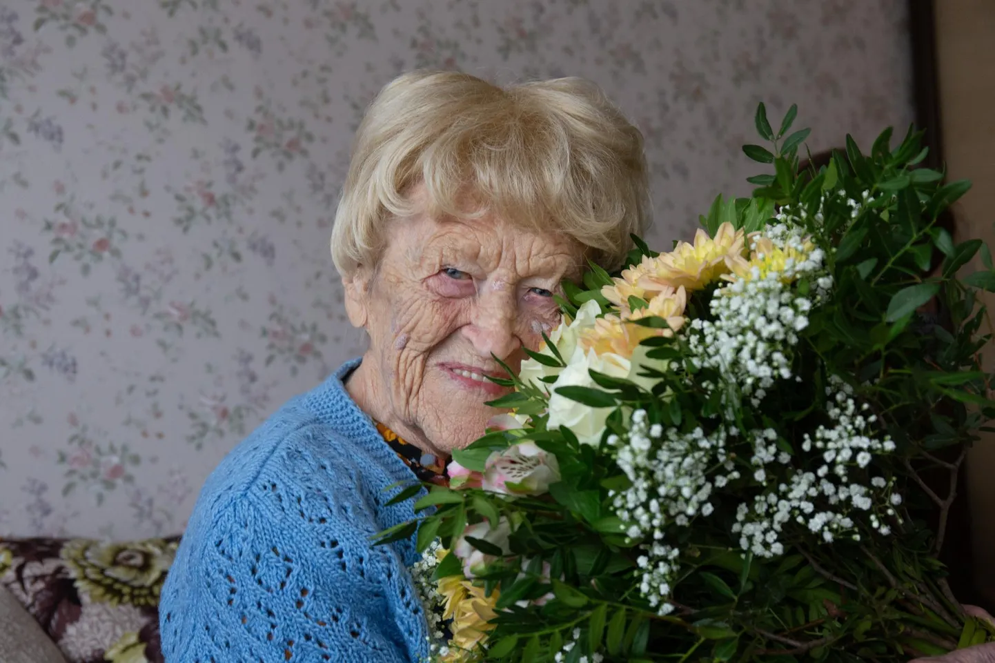 Leili Männasoo oma 101. sünnipäeval.