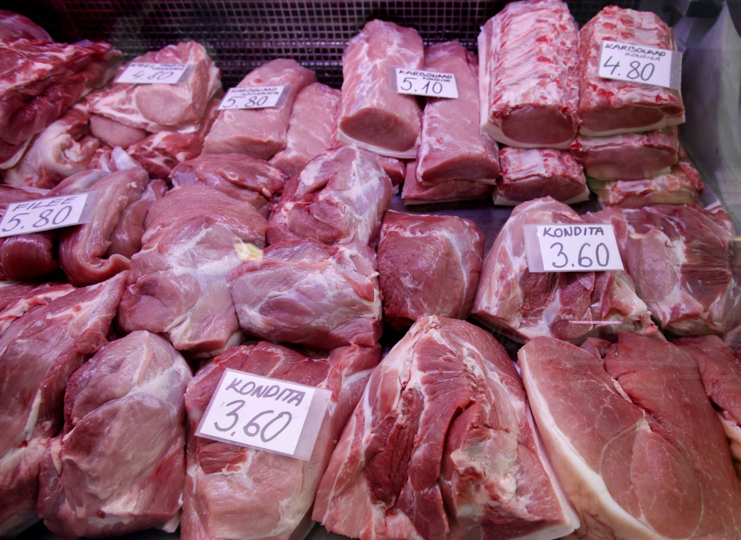 Свинина на рынке в Тарту. Иллюстративное фото.