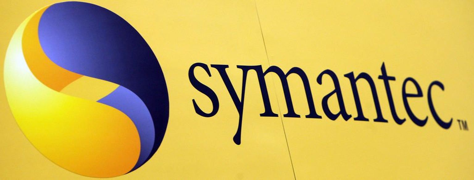 Turvatarkvaratootja Symantec logo.