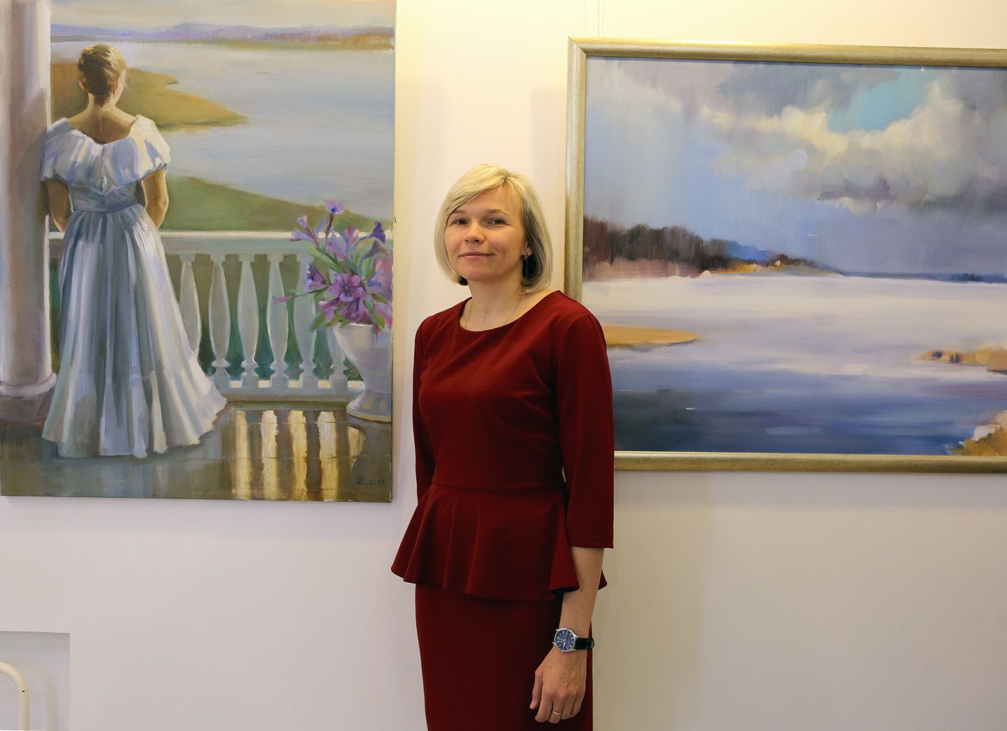 Olga Žarkova leiab kõikjal koha ja aja, et väike plenäär korraldada ning oma tulevaste maalide jaoks visandeid teha.