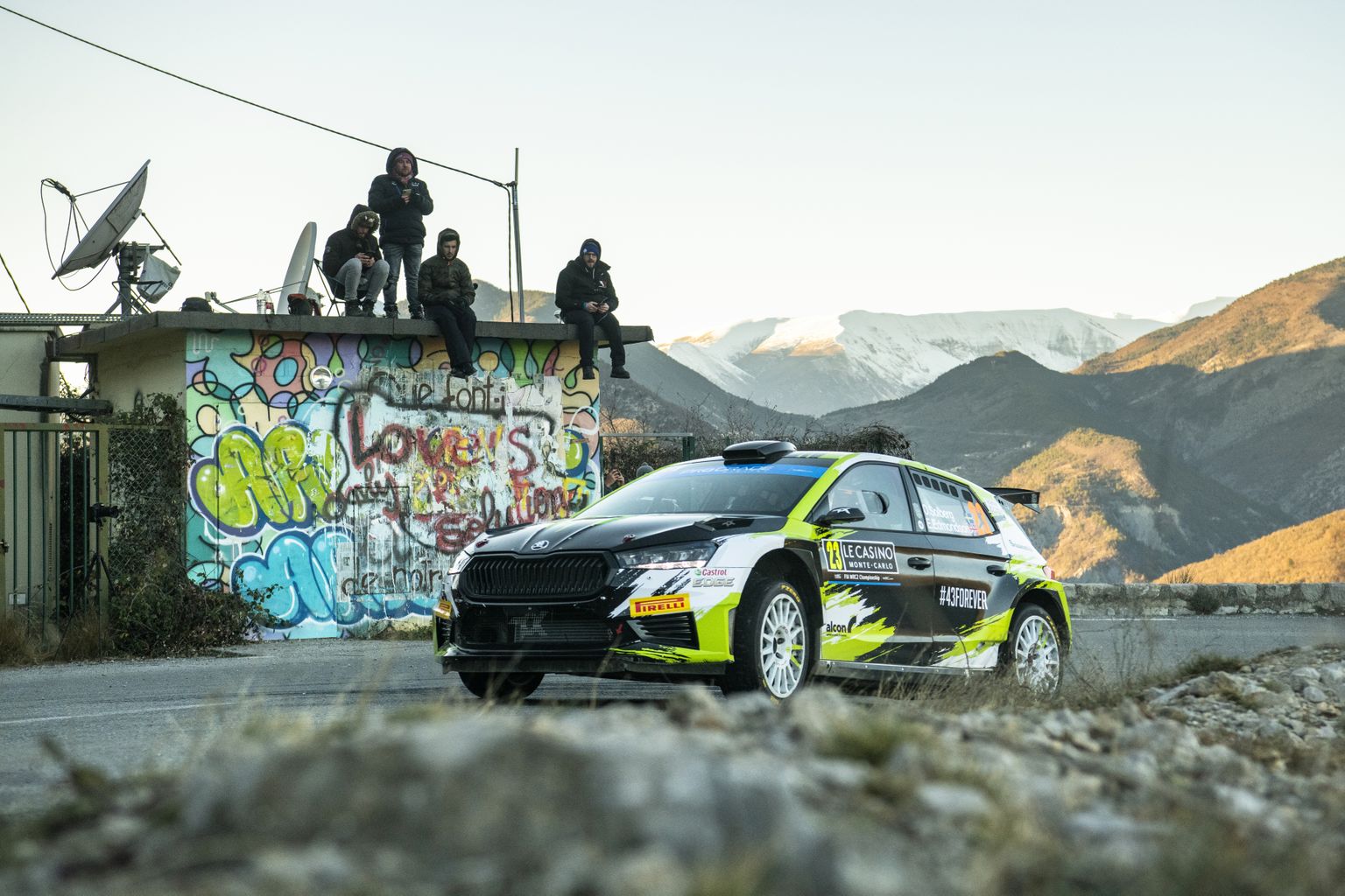 Oliver Solberg tänavusel Monte Carlo MM-rallil, kus tema käsutuses oli Škoda Fabia RS Rally2.