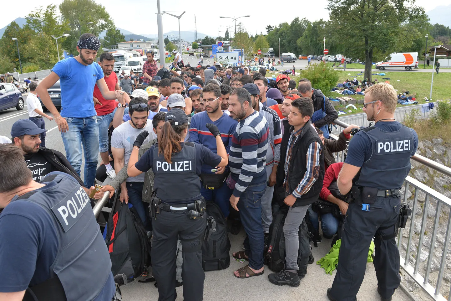 Migrandid Saksa-Austria piiril