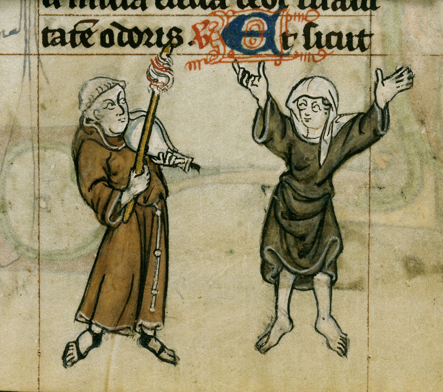 Pilt 14. sajandil avaldatud raamatust, mis kujutab tantsivat nunna.