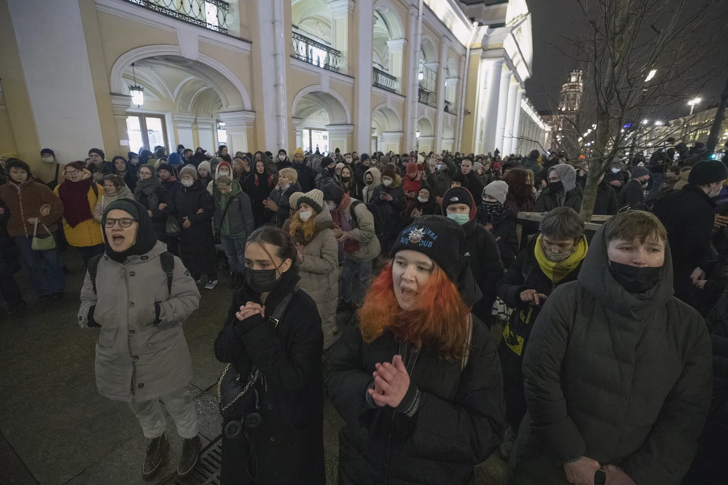 Антивоенная акция в Санкт-Петербурге. 24 февраля 2022 года