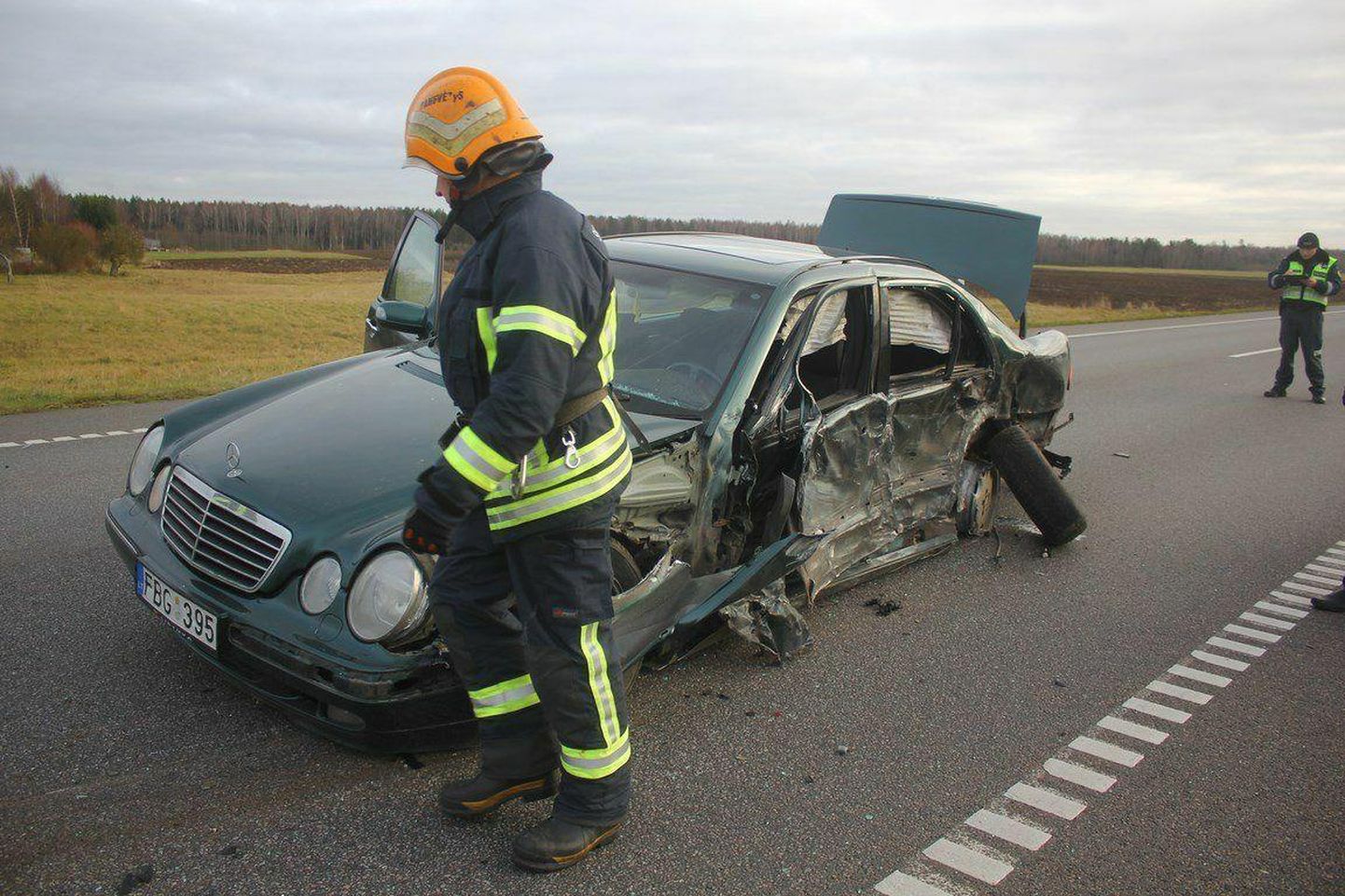 Liiklusõnnetus Panevėžyse–Pasvalyse maanteel. 
