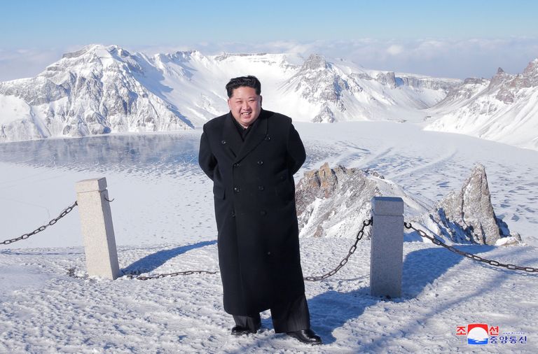 Kim Jong-un Paektu mäel.