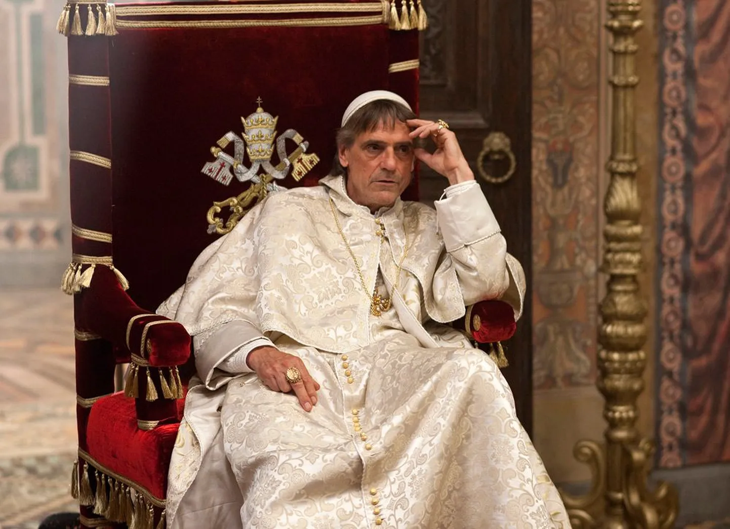 Jeremy Irons paavst Aleksander VI rollis – ainuke hea asi Borgiate teleseikluses.