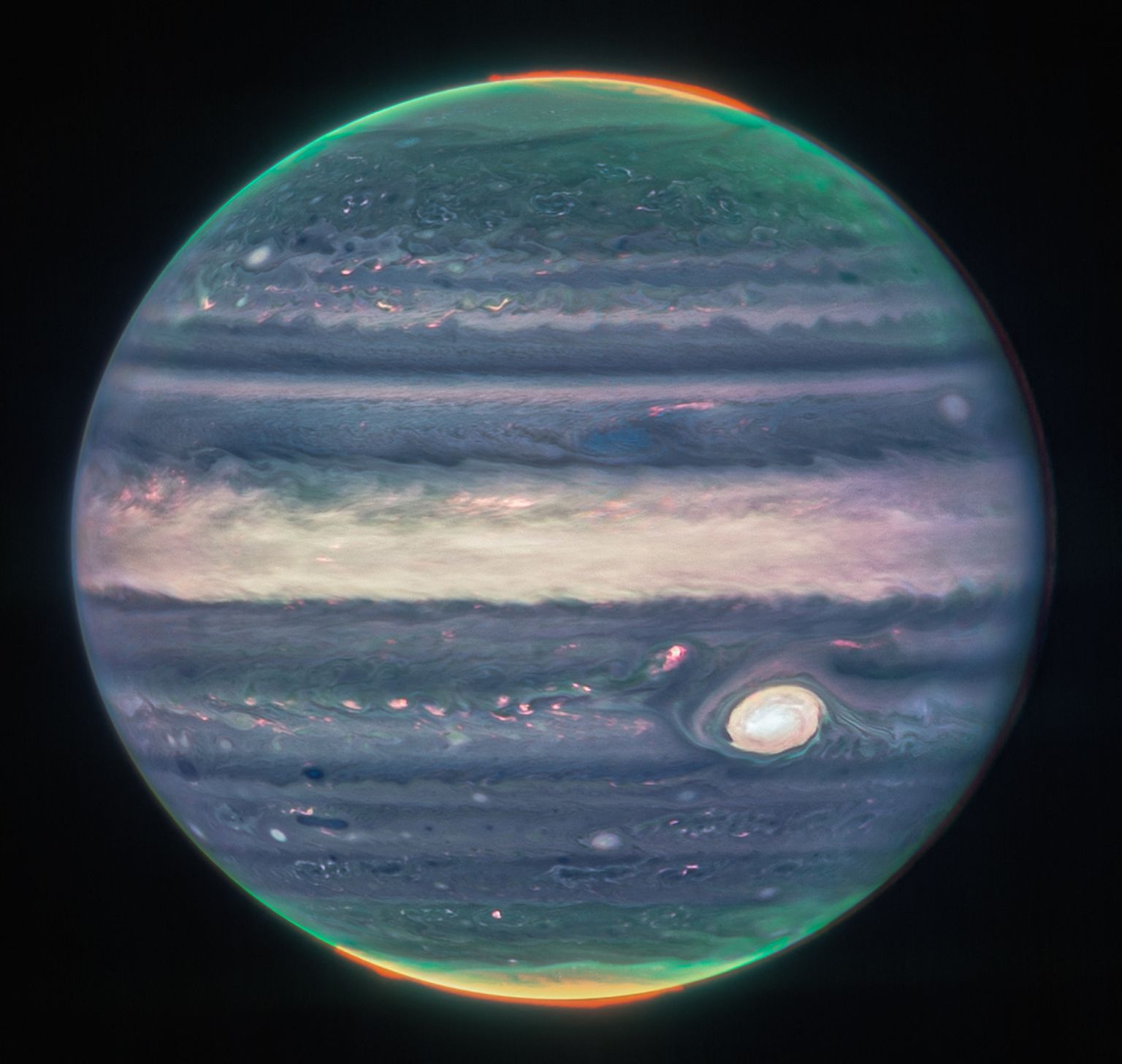 James Webbi kosmoseteleskoobi uus komposiitfoto meie süsteemi suurimast planeedist Jupiterist