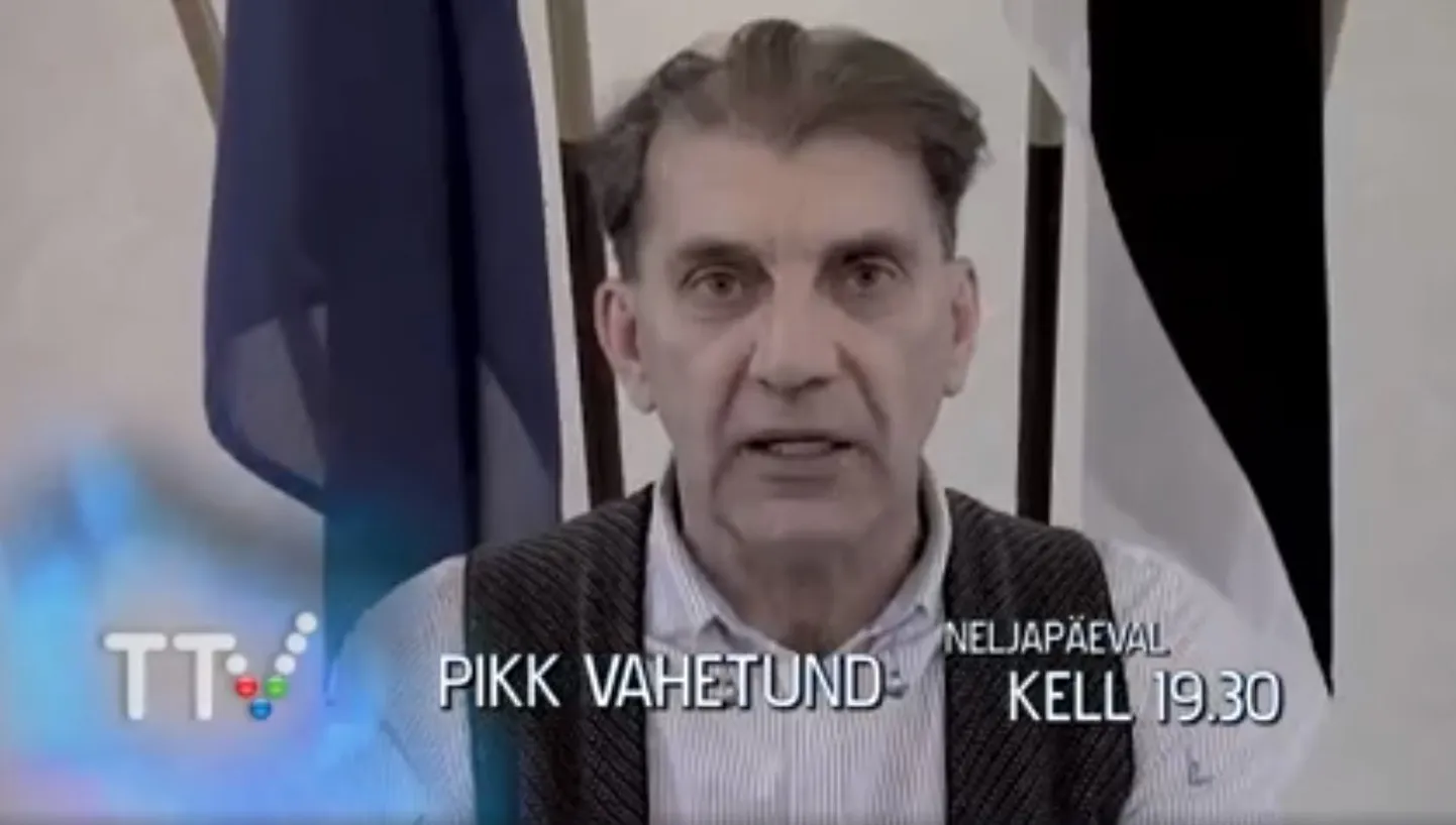 Märt Sults Tallinna Televisioonis saadet tegemas.